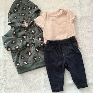 Baby clothes, baby girl outfit, leopard sweatshirt, baby sweatshirt,Carters